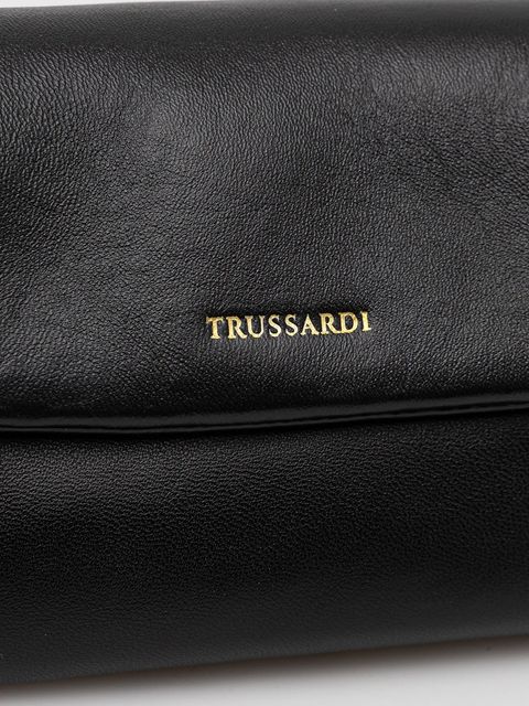 Trussardi torebka skórzana kolor czarny Z610E005987N