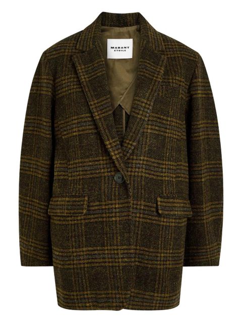 MARANT ÉTOILE Gesina checked single-breasted jacket - Green - zdjęcie produktu nr 1