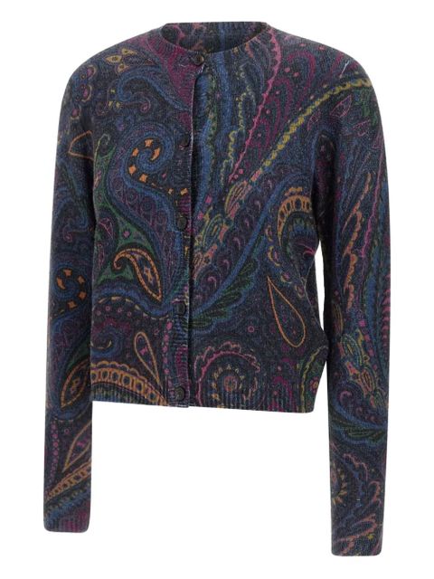 ETRO paisley-print buttoned cardigan - Blue - zdjęcie produktu nr 1