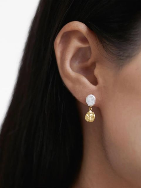 Monica Vinader x Mother of Pearl Keshi pearl stud earrings - Gold