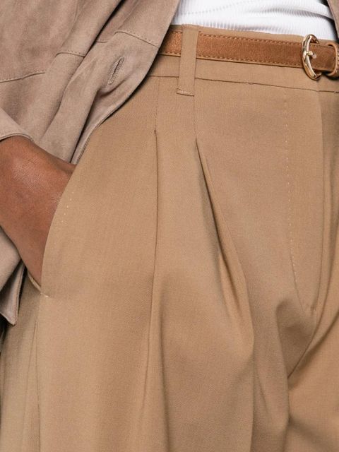 Max Mara pleated belted trousers - Brown