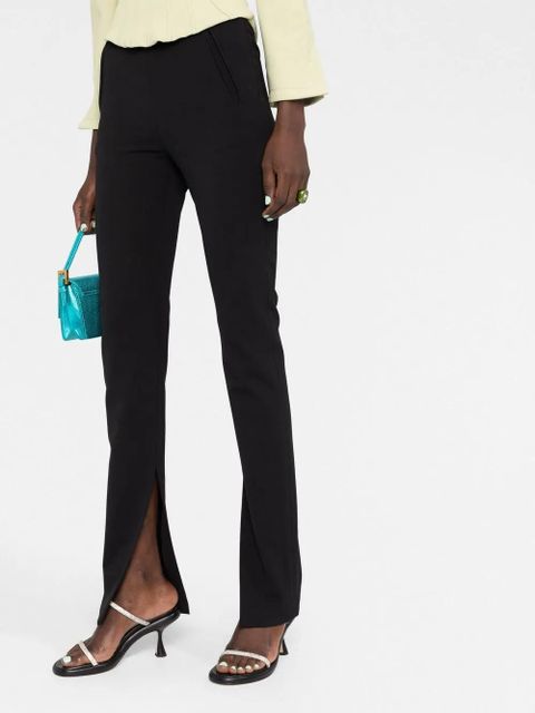 AMBUSH slit-detail tailored trousers - Black