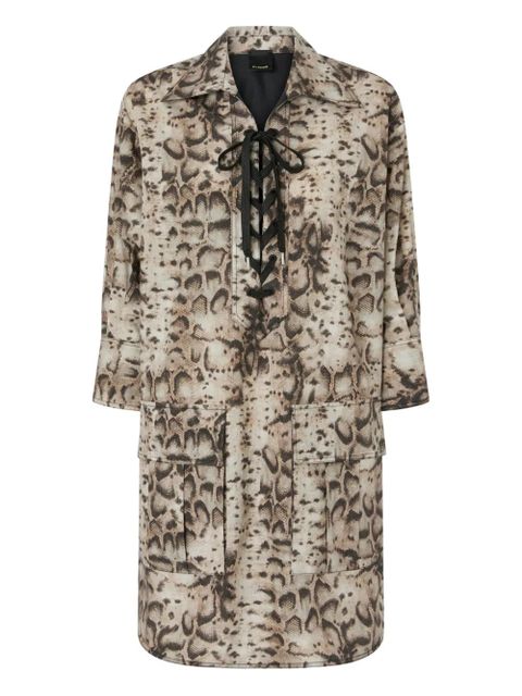 PINKO snake-print pocket dress - Neutrals - zdjęcie produktu nr 1