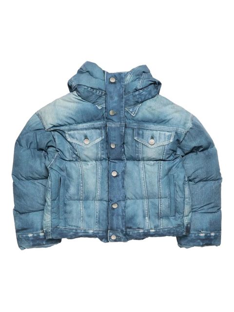 Acne Studios denim puffer hooded jacket - Blue - zdjęcie produktu nr 1