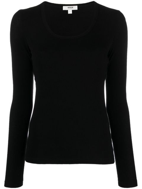 AGOLDE scoop-neck lyocell-blend jumper - Black - zdjęcie produktu nr 1