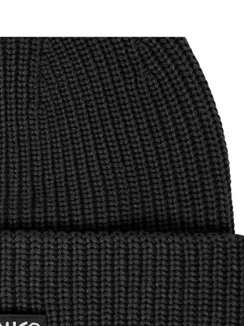 PINKO ribbed-knit beanie - Black