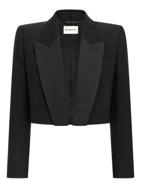 Givenchy peak-lapel padded-shoulder blazer - Black - zdjęcie produktu nr 1