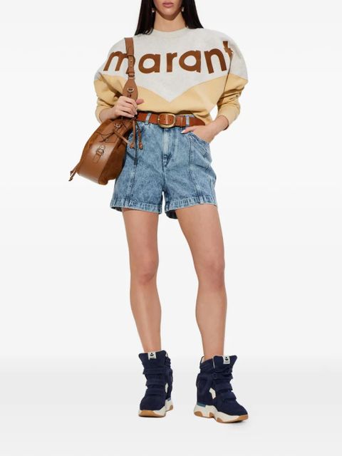MARANT ÉTOILE Joely denim panelled shorts - Blue - zdjęcie produktu nr 2