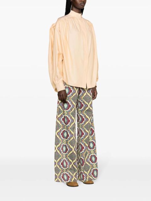 ETRO pleated cotton shirt - Orange