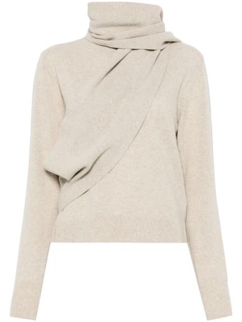 MM6 Maison Margiela attache-scarf jumper - Neutrals - zdjęcie produktu nr 1