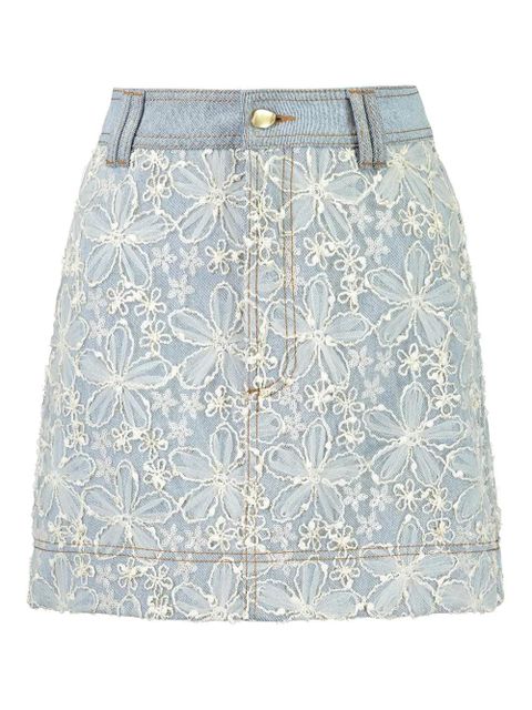 Aje floral-pattern mini skirt - Blue - zdjęcie produktu nr 1