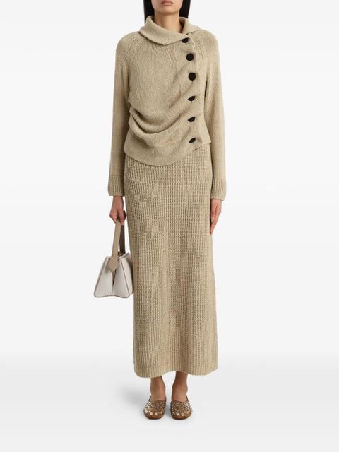 KHAITE front buttton cardigan - Neutrals - zdjęcie produktu nr 2