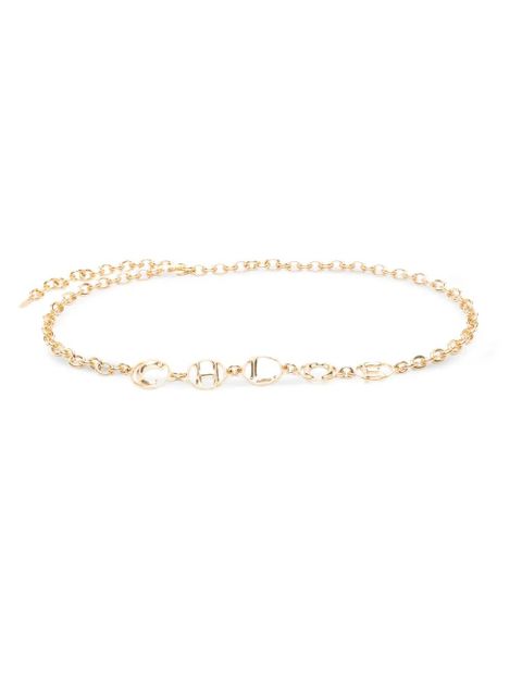 Chloé logo-letters chain belt - Gold - zdjęcie produktu nr 1