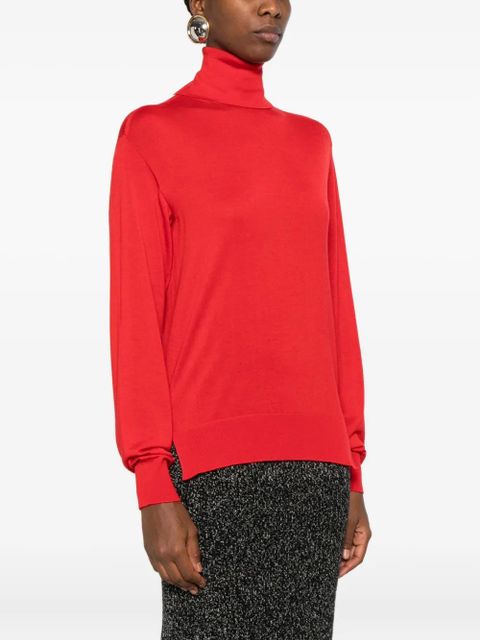 Jil Sander turtleneck knitted sweater - Red