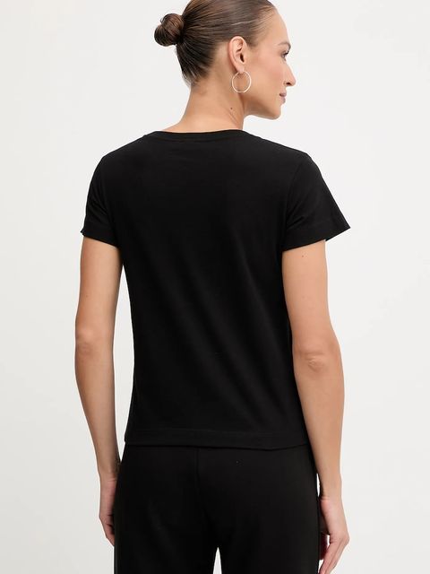 Pinko t-shirt bawełniany damski kolor czarny 100373 A2RE
