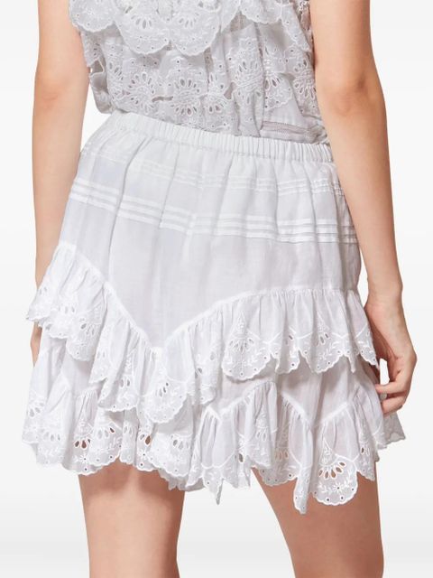 MARANT ÉTOILE Jocadia ruffled shorts - White