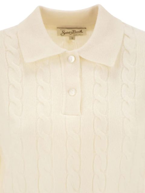 MC2 Saint Barth Savoy cable-knit polo shirt - Neutrals - zdjęcie produktu nr 2