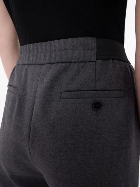 LouLou de Saison pleated elasticated-waist straight trousers - Grey