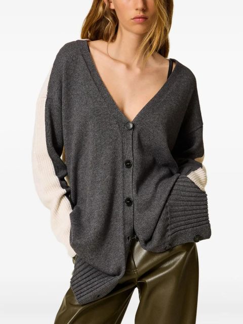 TWINSET colour-block cardigan - Grey - zdjęcie produktu nr 2