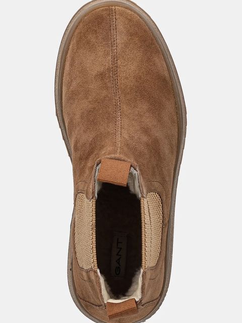 Gant sztyblety zamszowe Sistown damskie kolor brązowy na platformie 31553102