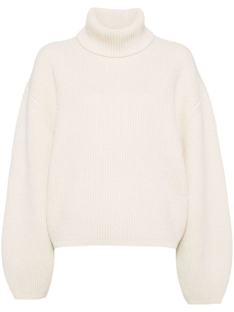 TOTEME ribbed turtleneck top - Neutrals - zdjęcie produktu nr 1