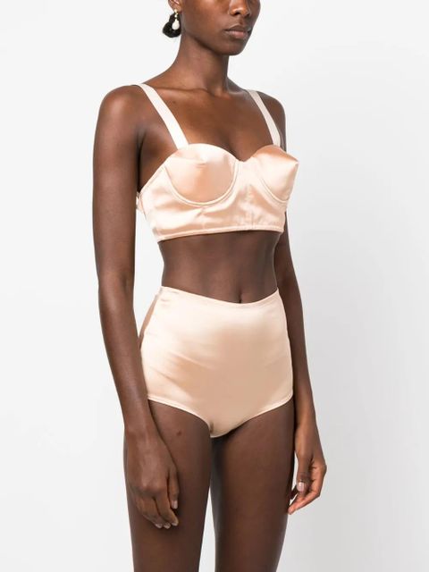 Maison Margiela satin balconette bra - Orange