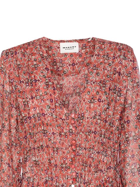 MARANT ÉTOILE Briane button-front flounced dress - Pink