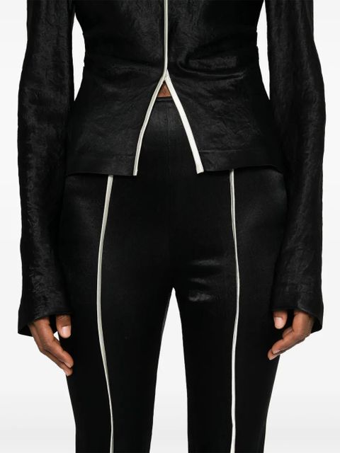 Nanushka contrasting-trim slim trousers - Black
