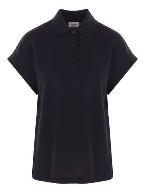 Saint Laurent Cassandre polo top - Black - zdjęcie produktu nr 1