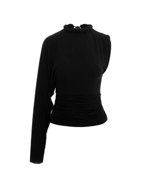 MANURÍ one-shoulder blouse - Black - zdjęcie produktu nr 1