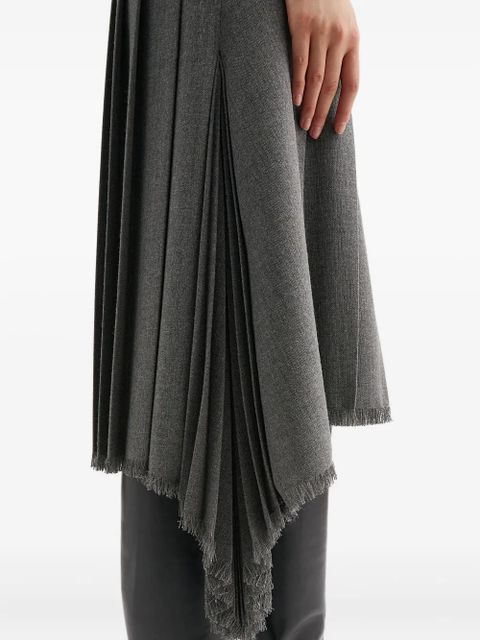 Jil Sander pleated midi skirt - Grey
