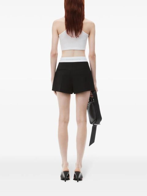 Alexander Wang logo-waistband pleated shorts - Black - zdjęcie produktu nr 2