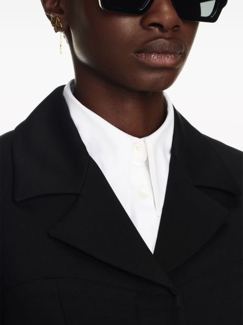 Off-White Round Techno Gab single-breasted coat - Black