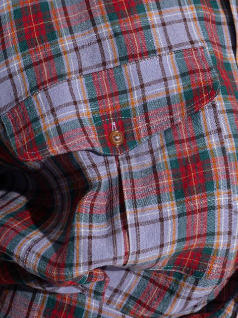 Vivienne Westwood checked buttoned mini dress - Purple