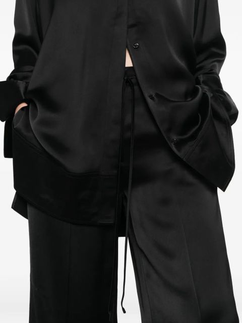 TOTEME drawstring trousers - Black