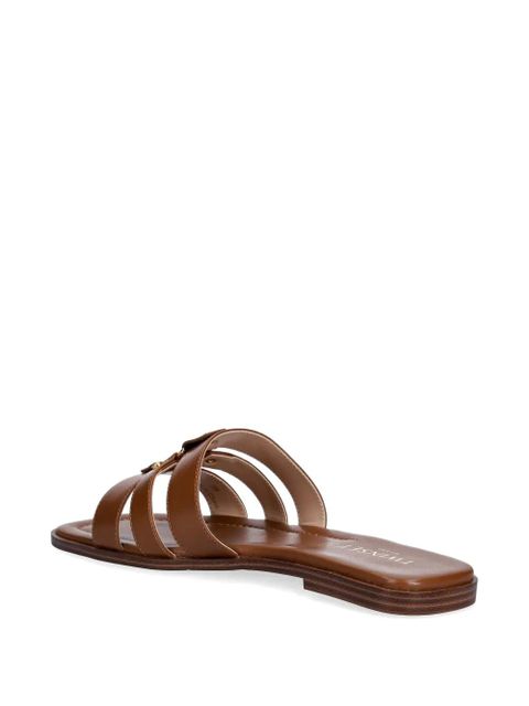 TWINSET logo-plaque caged slides - Brown