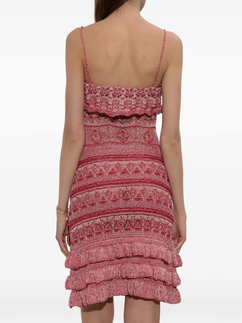 ETRO ruffled spaghetti-strap mini dress - Red