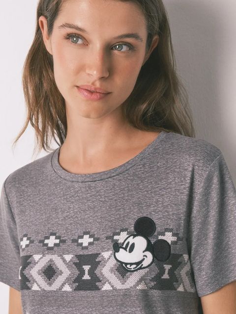 women'secret piżama MICKEY damska kolor szary 3132168