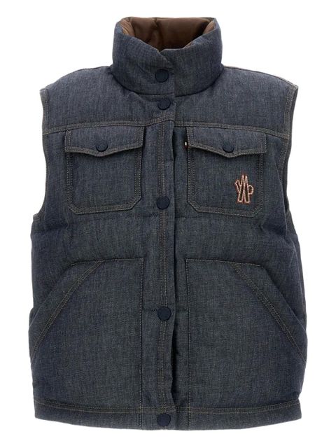 Moncler Grenoble Knysna pocketed high-collar gilet - Blue - zdjęcie produktu nr 1