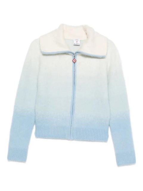 Casablanca gradient zip-up cardigan - Blue - zdjęcie produktu nr 1