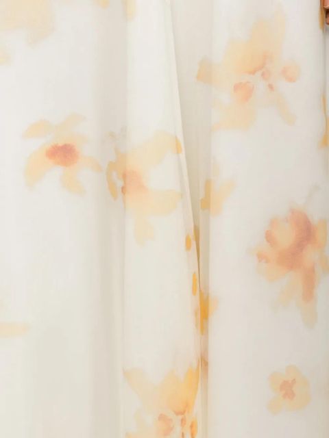 Altuzarra floral-print silk midi skirt - White