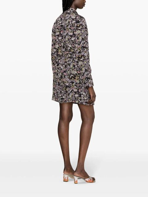 Zadig&Voltaire botanical-print silk shirtdress - Black