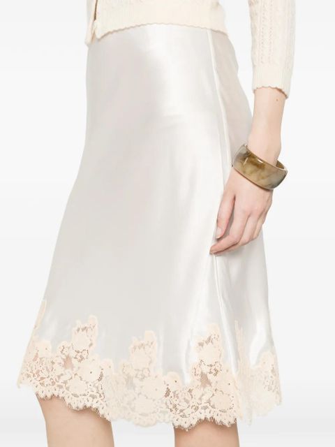 DÔEN Elowette lace midi skirt - White