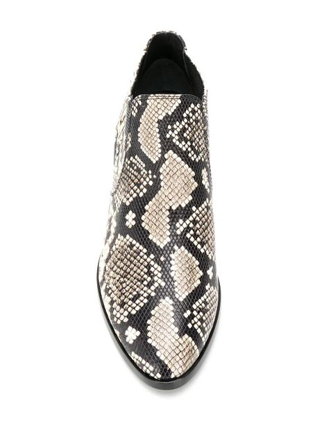 Tod's snakeskin effect ankle boots - Neutrals