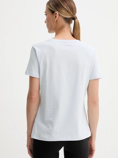 Guess t-shirt bawełniany NINA damski kolor niebieski V5YI12 J1314