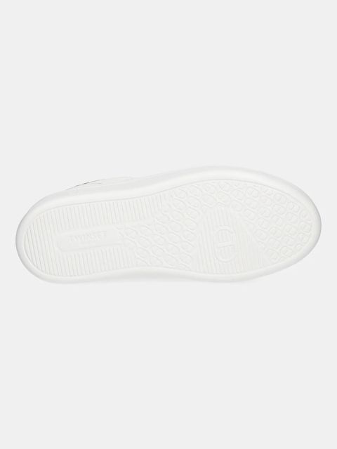 Twinset sneakersy skórzane damskie kolor biały 252TCP024