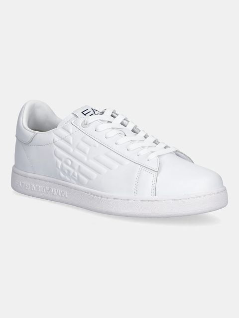 EA7 Emporio Armani sneakersy skórzane kolor biały AF10848.7X000331 - zdjęcie produktu nr 1