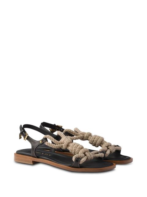 Prada knotted rope-detail sandals - Black - zdjęcie produktu nr 2