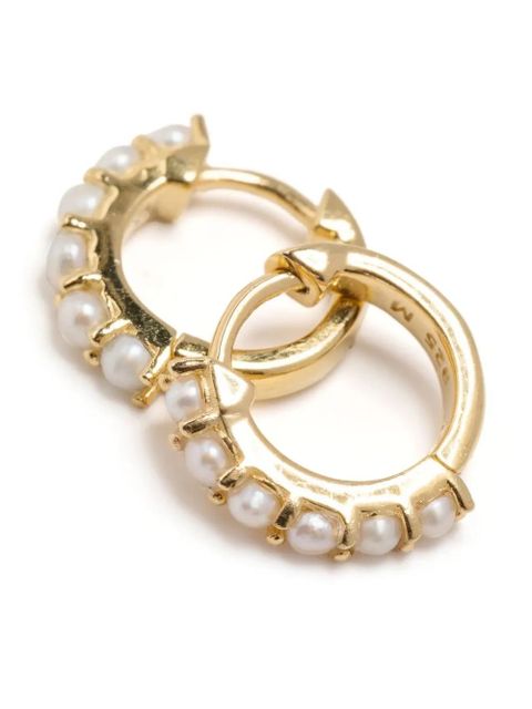Missoma pearl huggie hoops - Gold - zdjęcie produktu nr 2