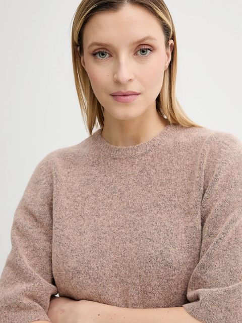 Gestuz sweter wełniany damski kolor beżowy lekki 10909996